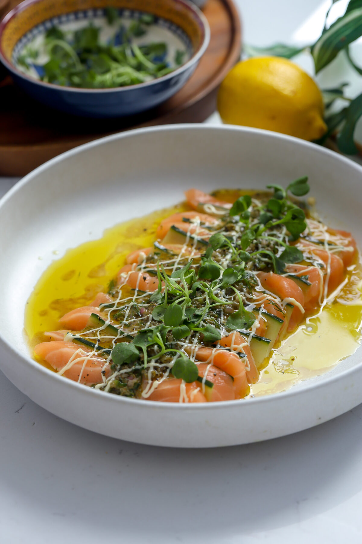 Serrano Caper Salmon Crudo Food My Muse