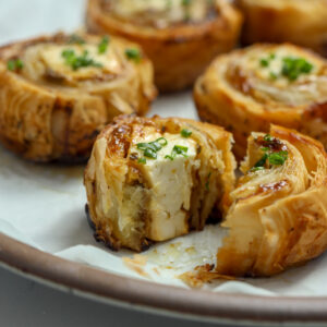 Baked Feta phyllo bites with crispy dough