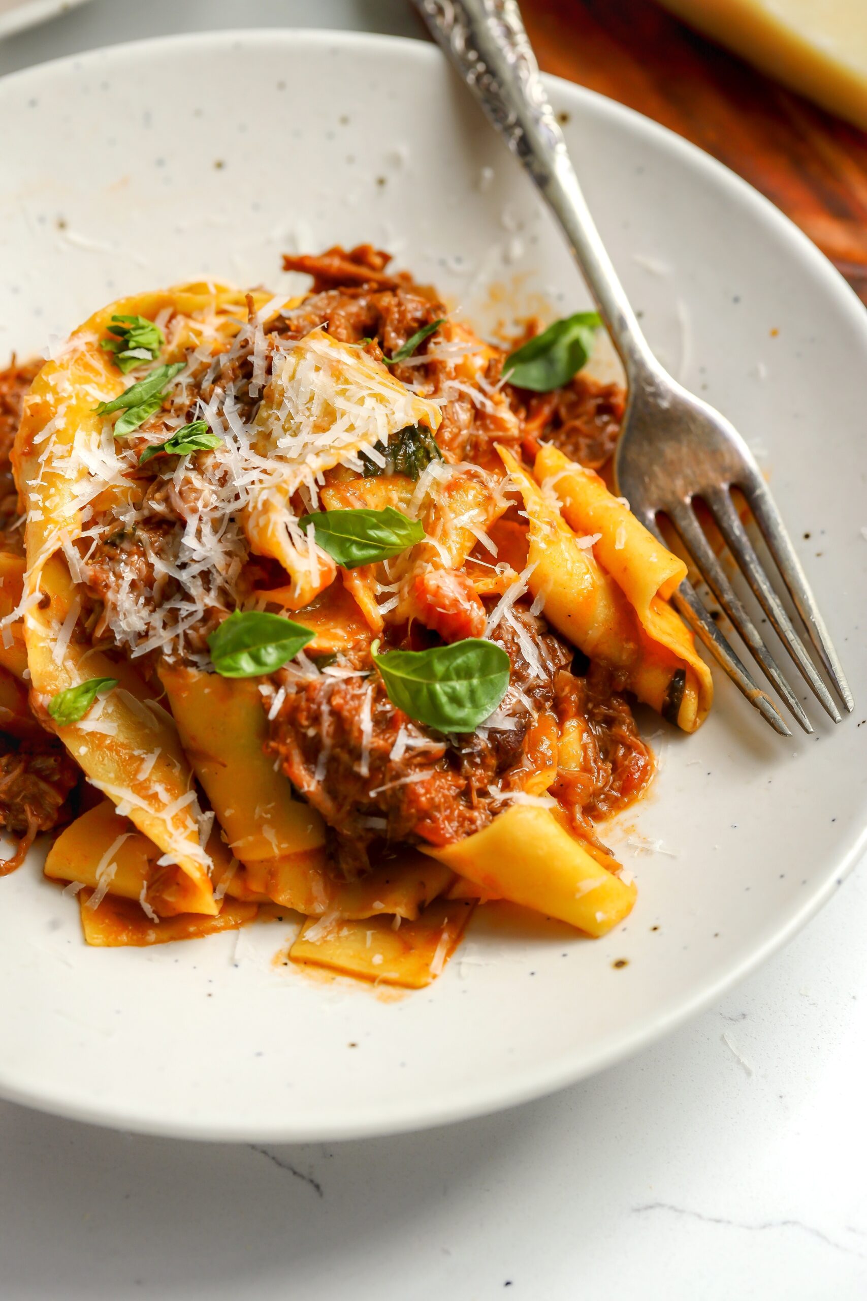 Lamb Shoulder Ragu with homemade Pappardelle pasta in this delicious recipe